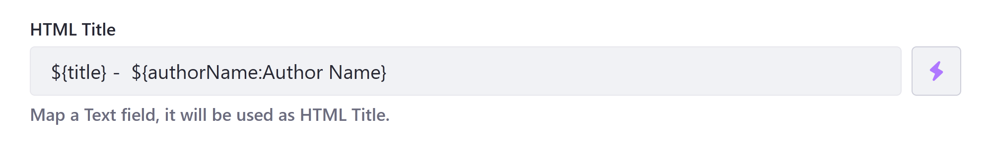 Combine multiple mapped fields to create a custom og:title value.