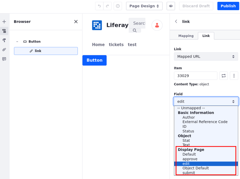 The friendly URL is used when you select a display page template specifically from a list of links