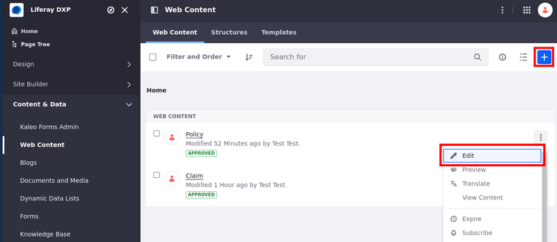 You can configure the friendly URL used for your displayed content.