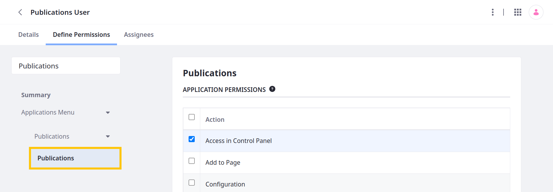Add additional regular roles or configure other role permissions.