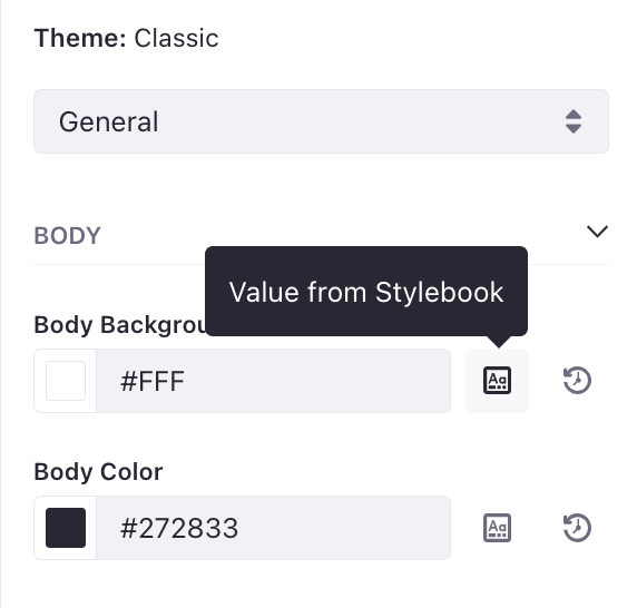 You have several options available to change the color for any color option.