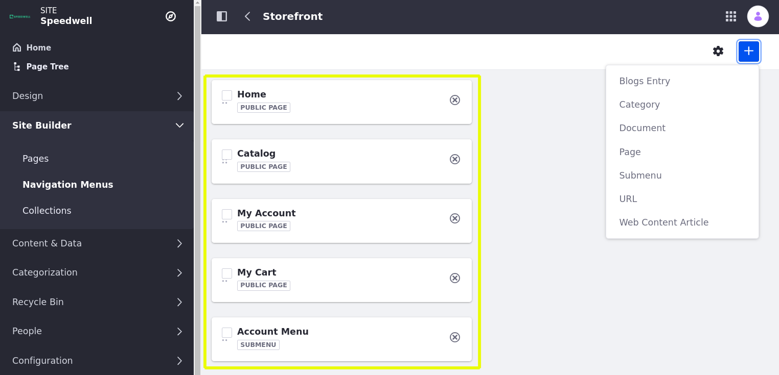 Adding elements to navigation menus.