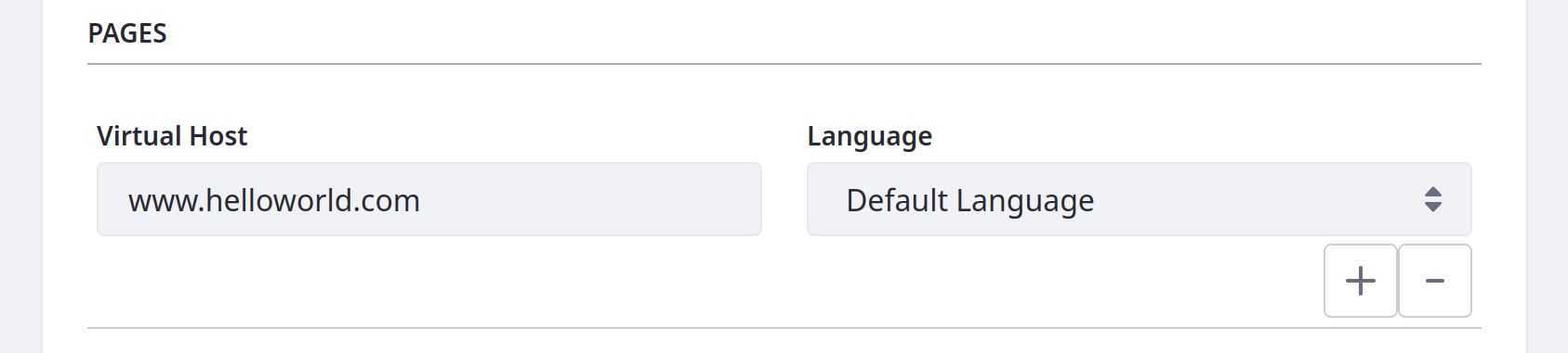 You can point virtual hosts to specific locales.