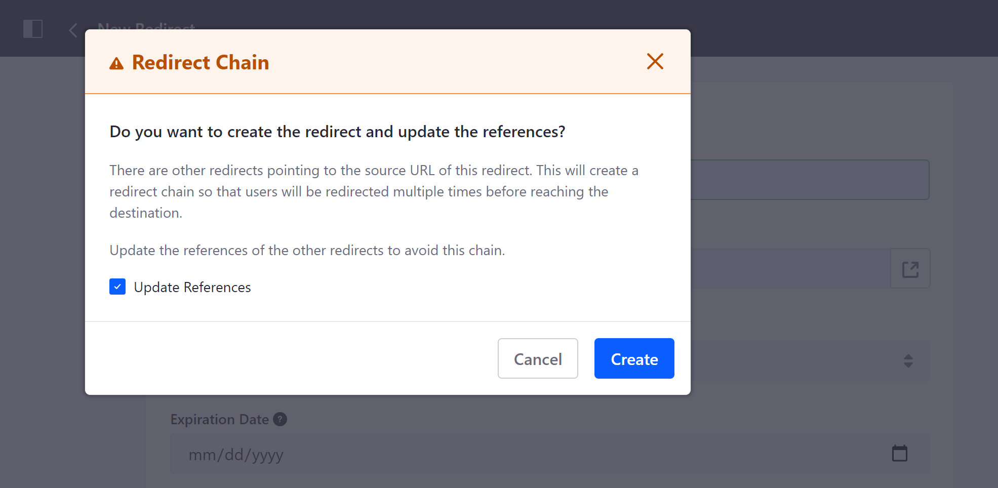 Liferay helps you avoid creating redirect chains.