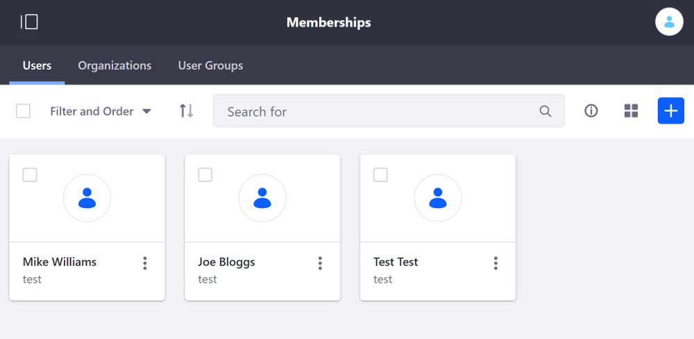 The current members of the Site are displayed on the Site Memberships page.