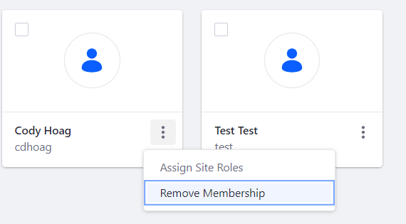 You can remove individual members from a Site.