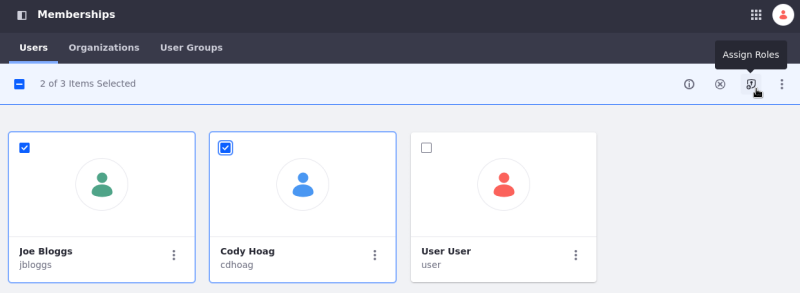 You can assign Site Roles to Users.