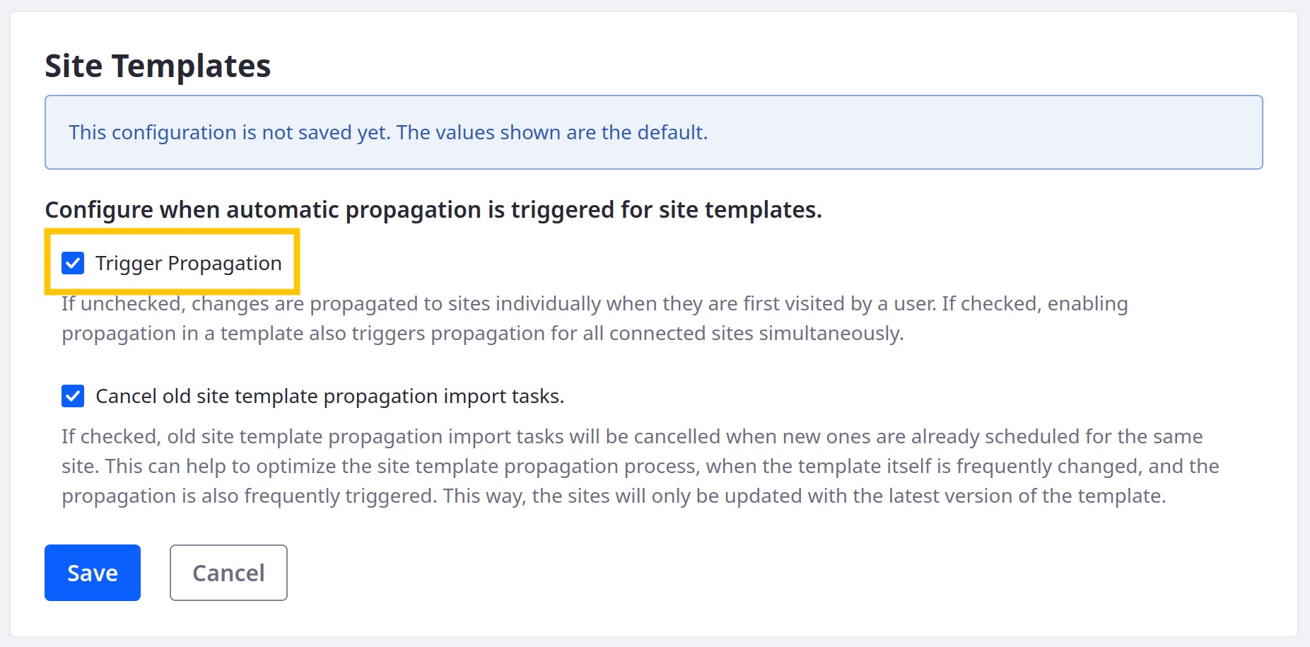 Check Trigger Propagation.