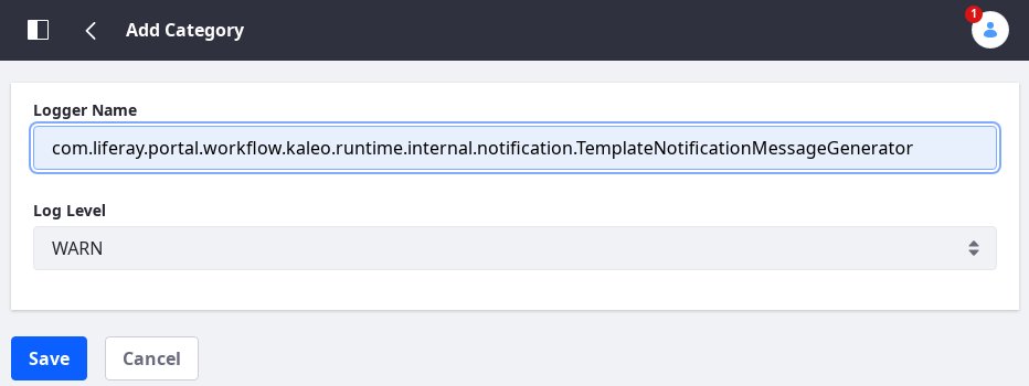 You can add your own deployed classes to the logging level categories.