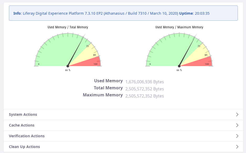 You can execute several server maintenance tasks from the Resources tab of Server Administration.