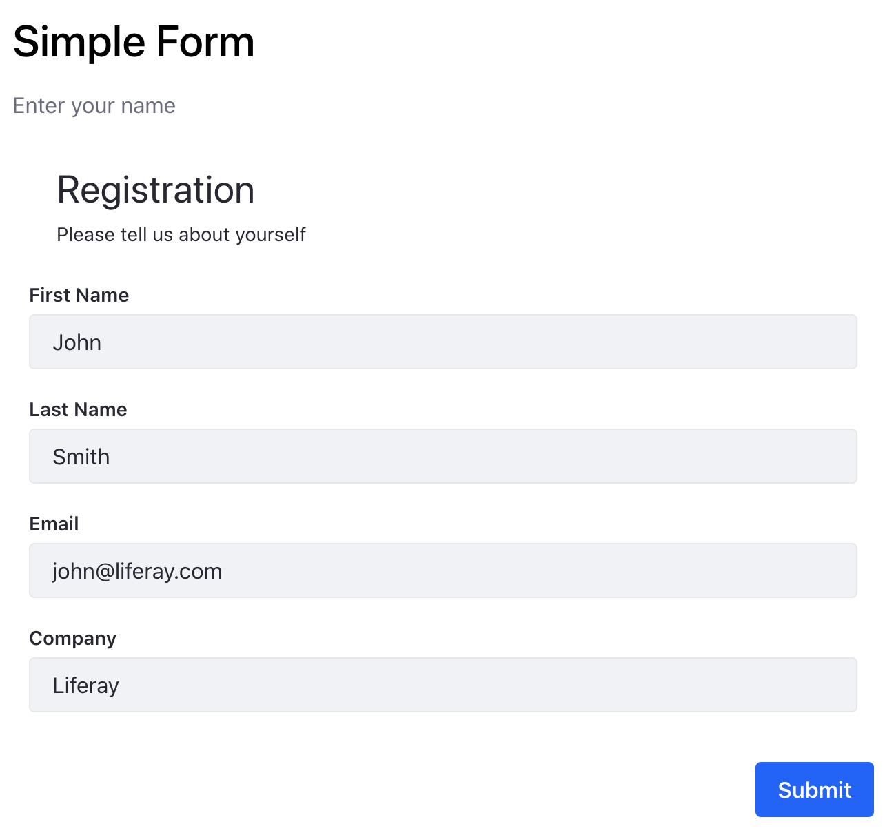 A user inputs identifiable information into an input text field.