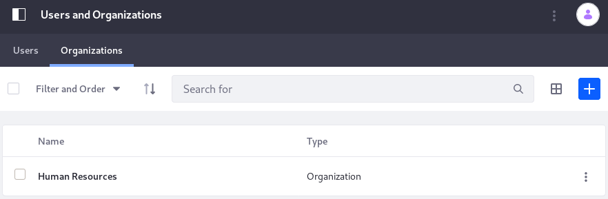 Assign an Organization Role within the Organizations section of the Control Panel.