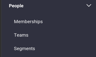 Select Memberships from the People menu.