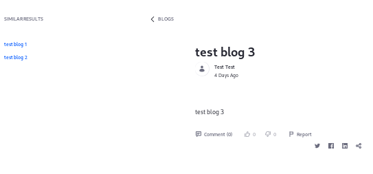 The Blogs display widget works with Similar Results because of its contributor.
