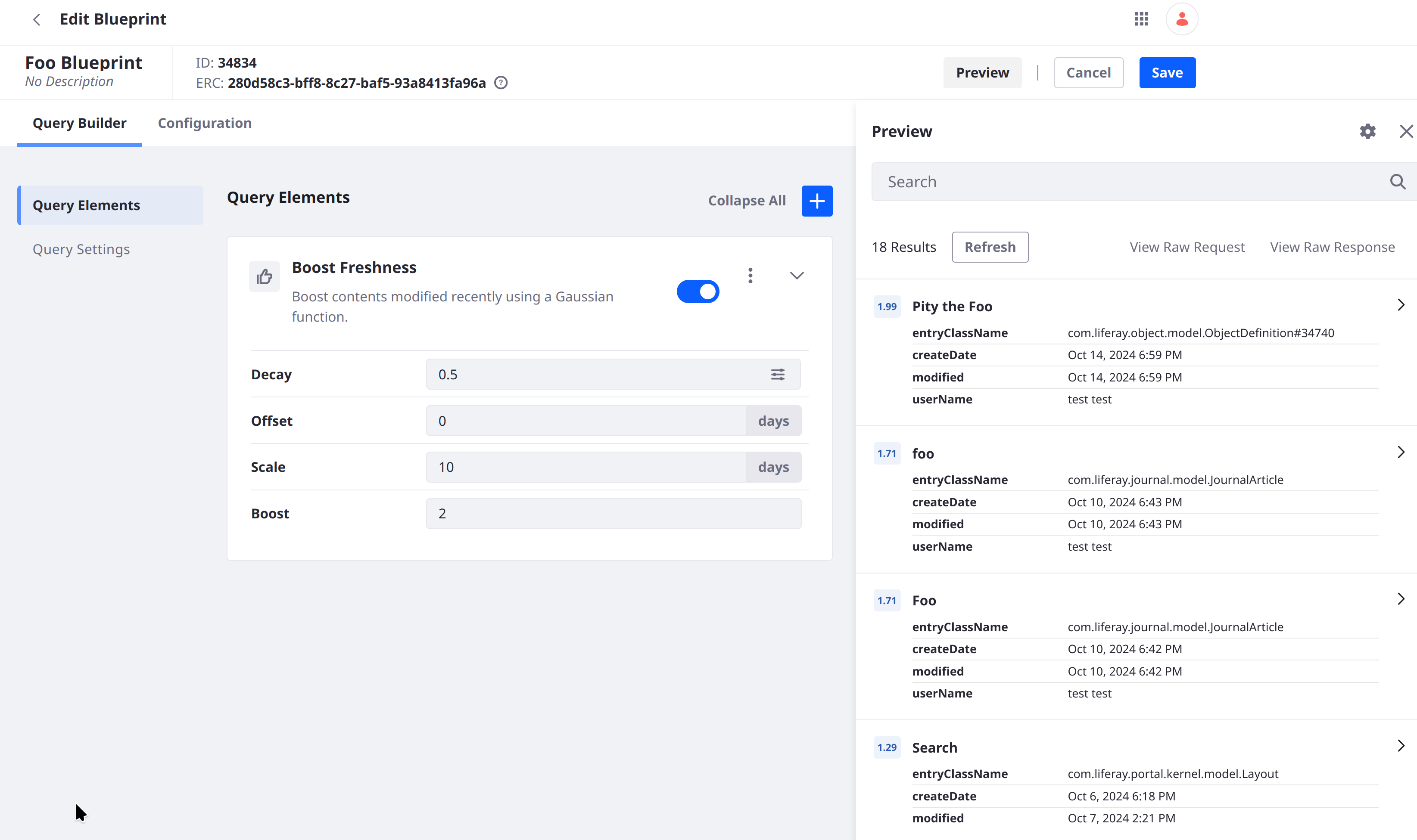 Preview a Blueprint before putting it in action.