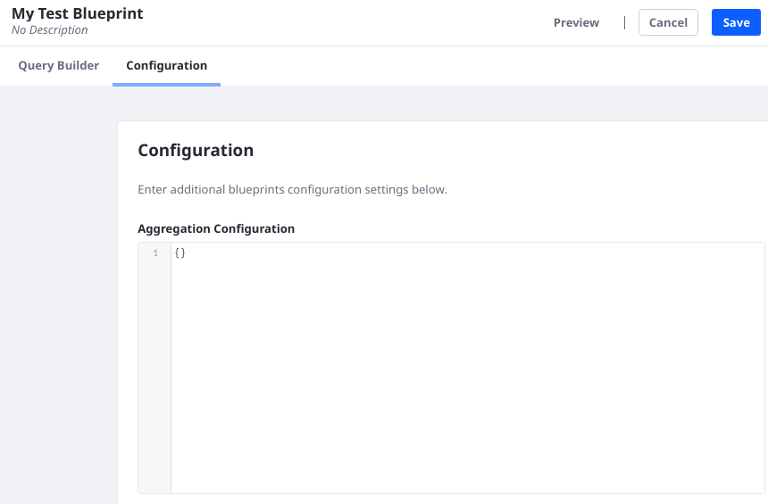 Configure Search Blueprints using JSON.