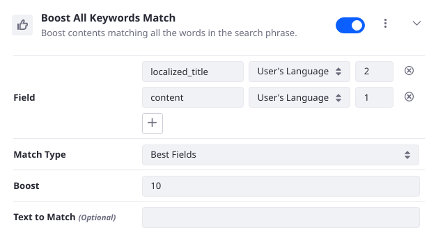 Flexibly boost matches to a Multi-match query.