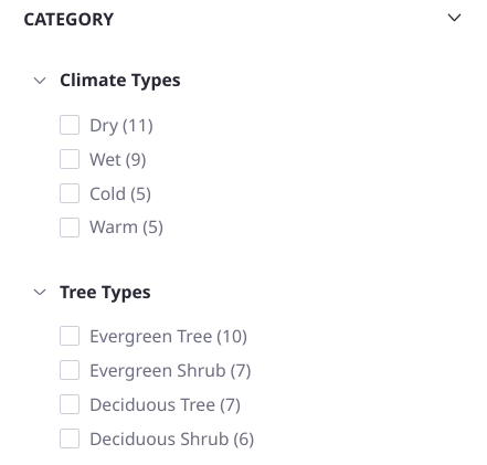 Categories are displayed under their vocabulary.