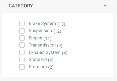 The categories of all available vocabularies are aggregated.