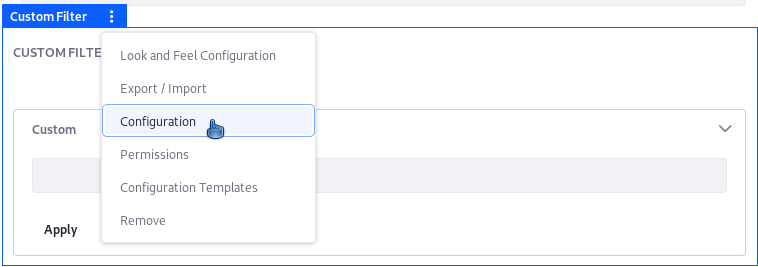 A custom filter has no impact until it's configured.