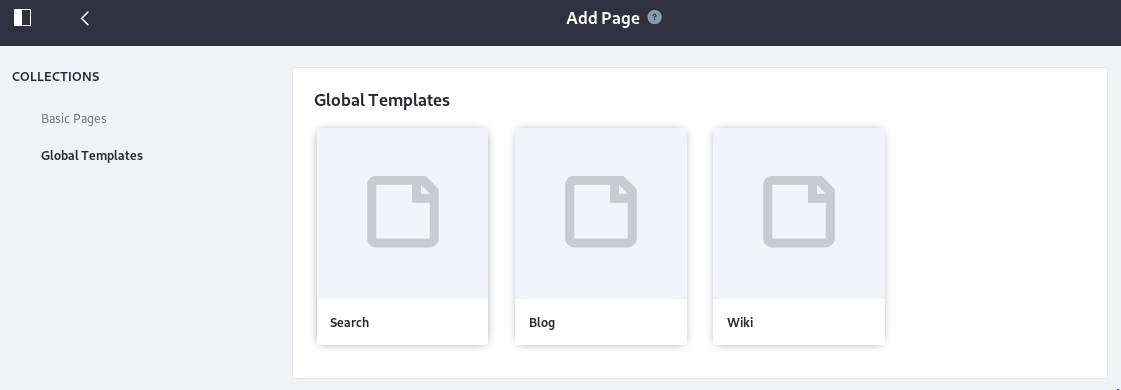 Use the Search page template to jump-start its creation.