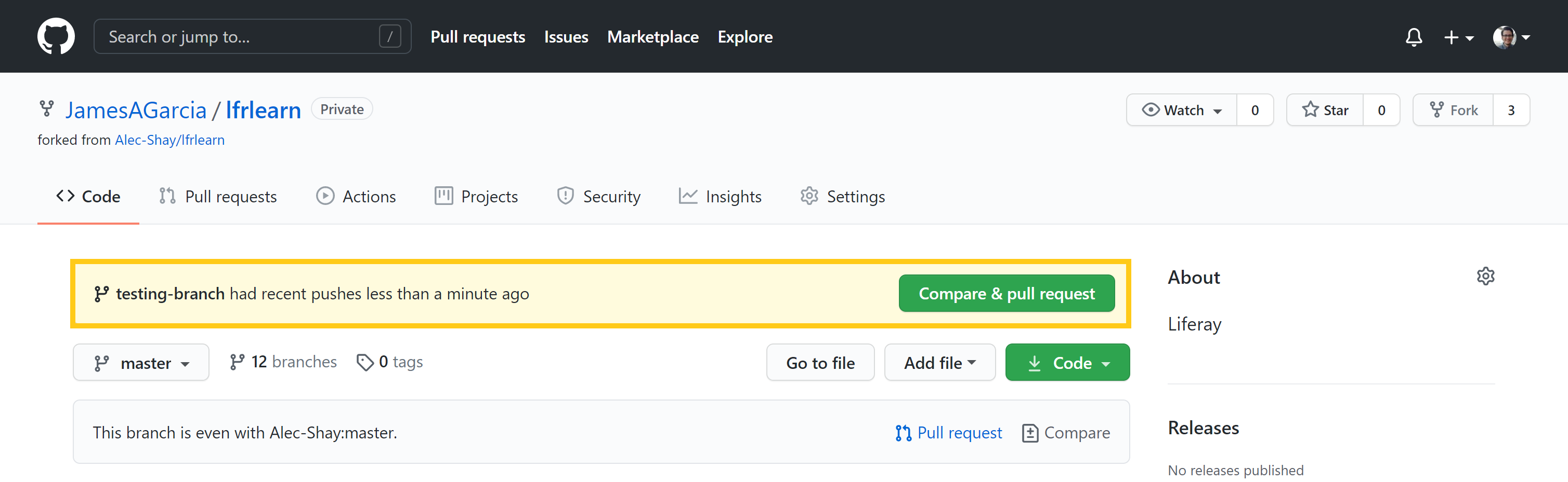 Trigger a Jenkins build with a new pull request to your project's central repository.