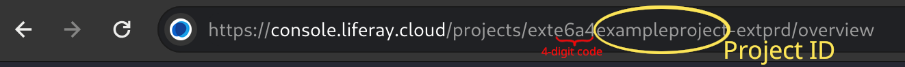 You can find your project ID from the URL in your client extensions environment.