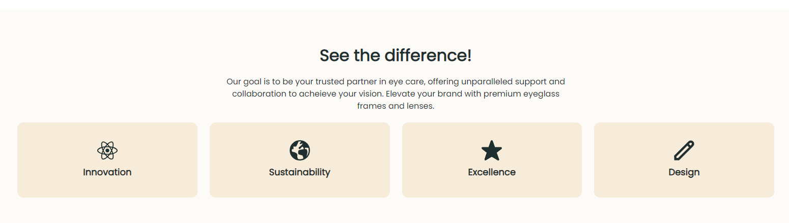 Clarity's See the Difference banner uses a beige background.